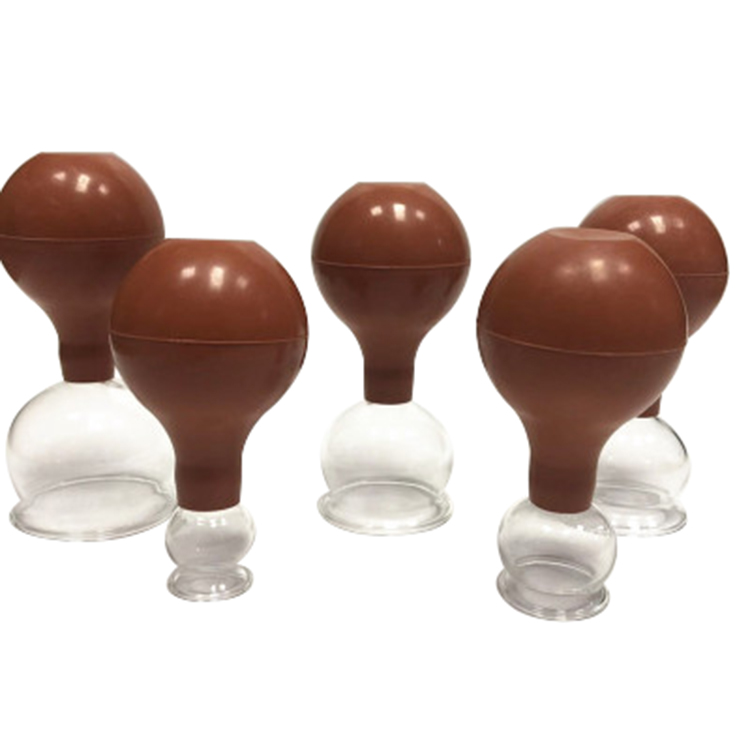 5 Pcs Glass Cupping with Rubber Ball