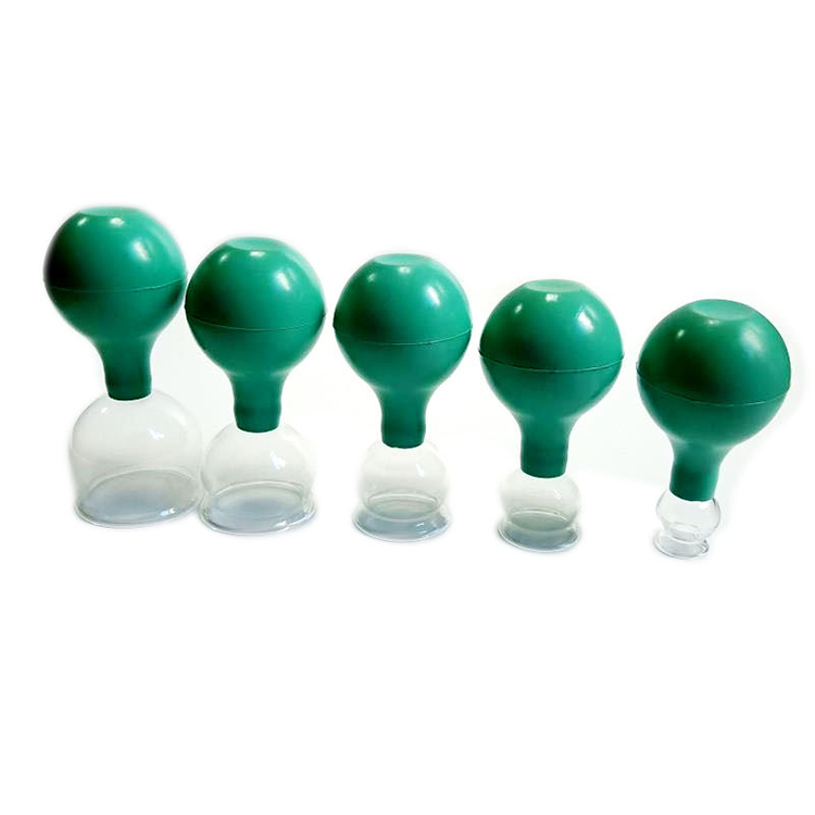 5 Pcs Glass Cupping with Rubber Ball